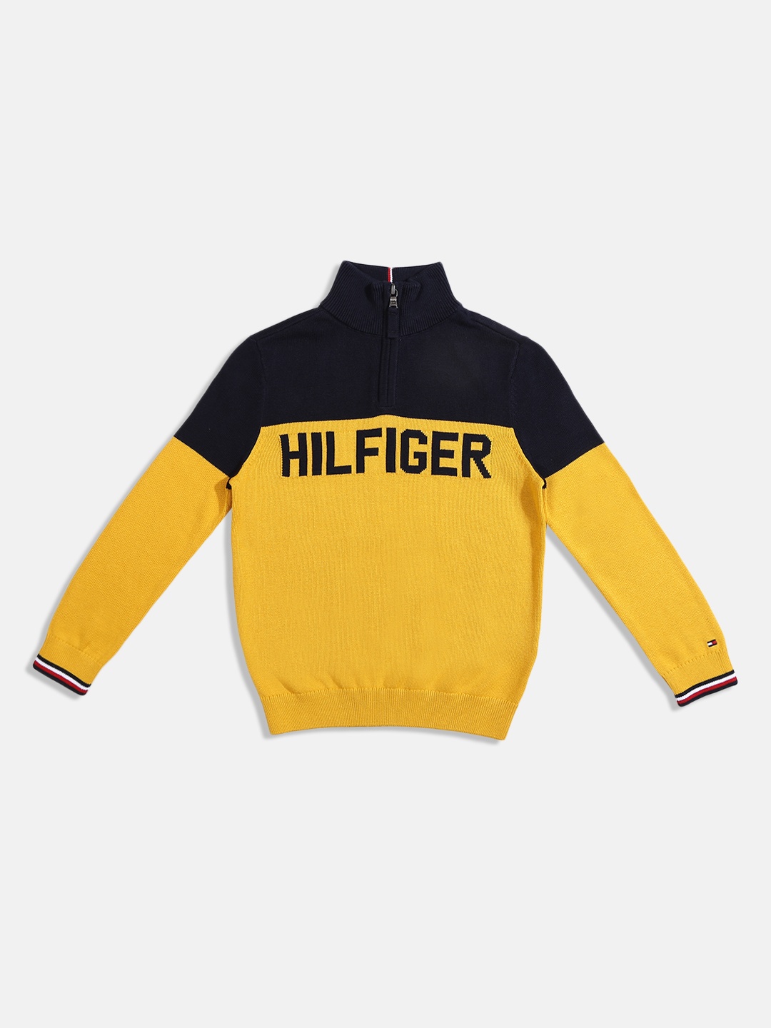 

Tommy Hilfiger Boys Brand Logo Printed Pullover, Yellow