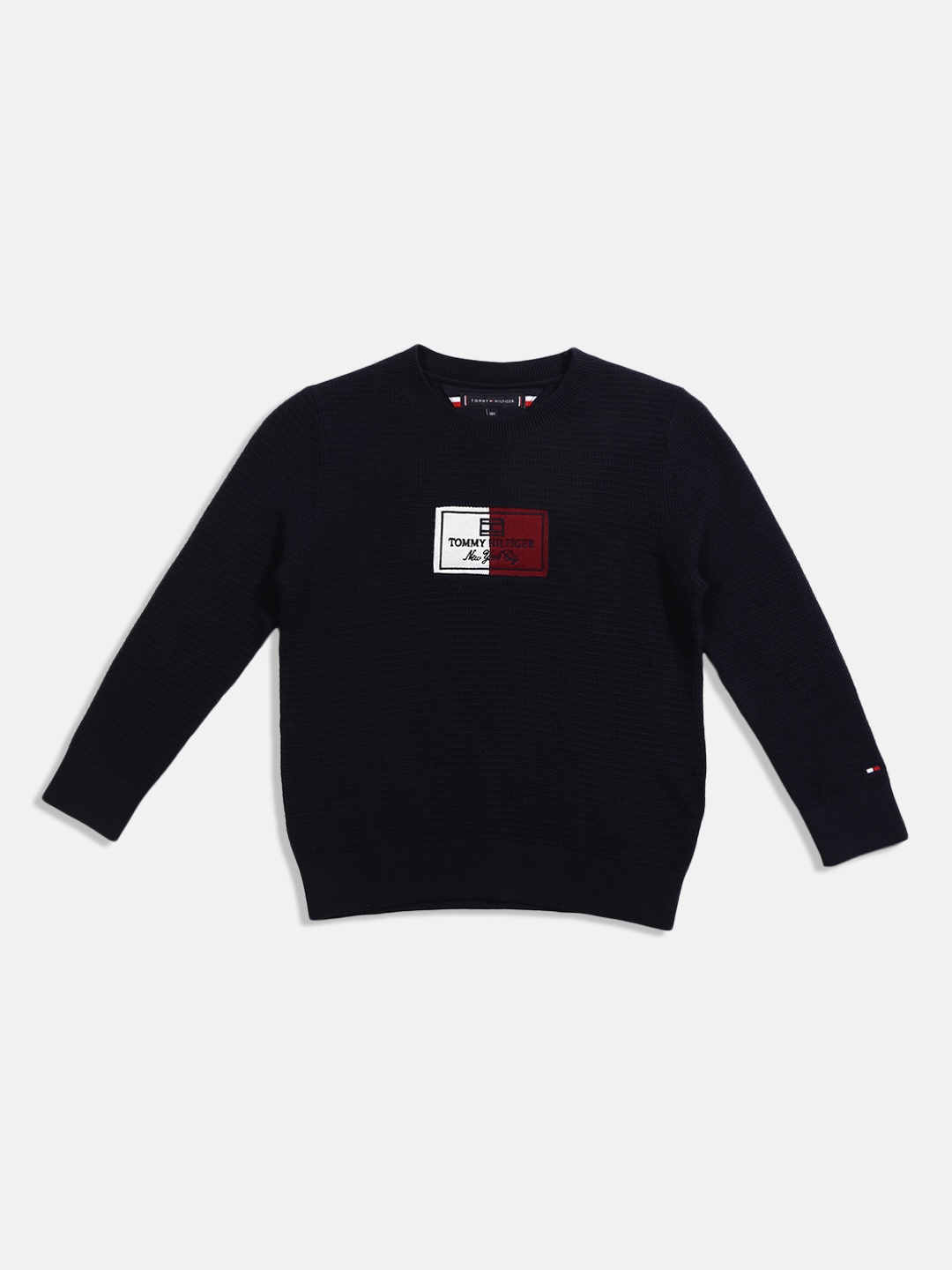 

Tommy Hilfiger Boys Brand Logo Pullover, Navy blue