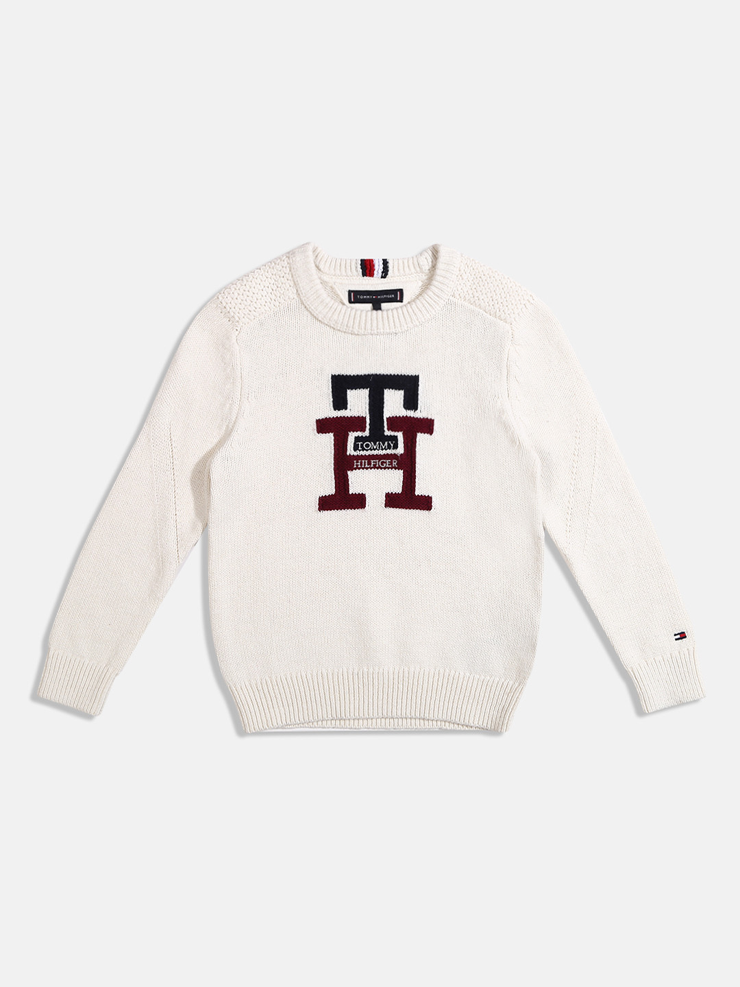 

Tommy Hilfiger Boys Brand Logo Pullover, White