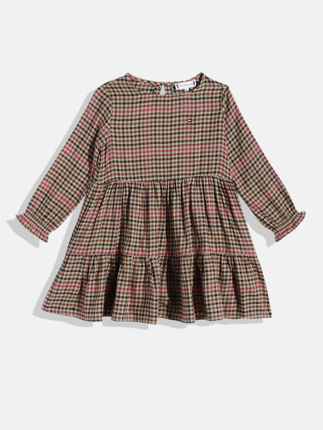 

Tommy Hilfiger Girls Checked Fit & Flare Dress, Pink
