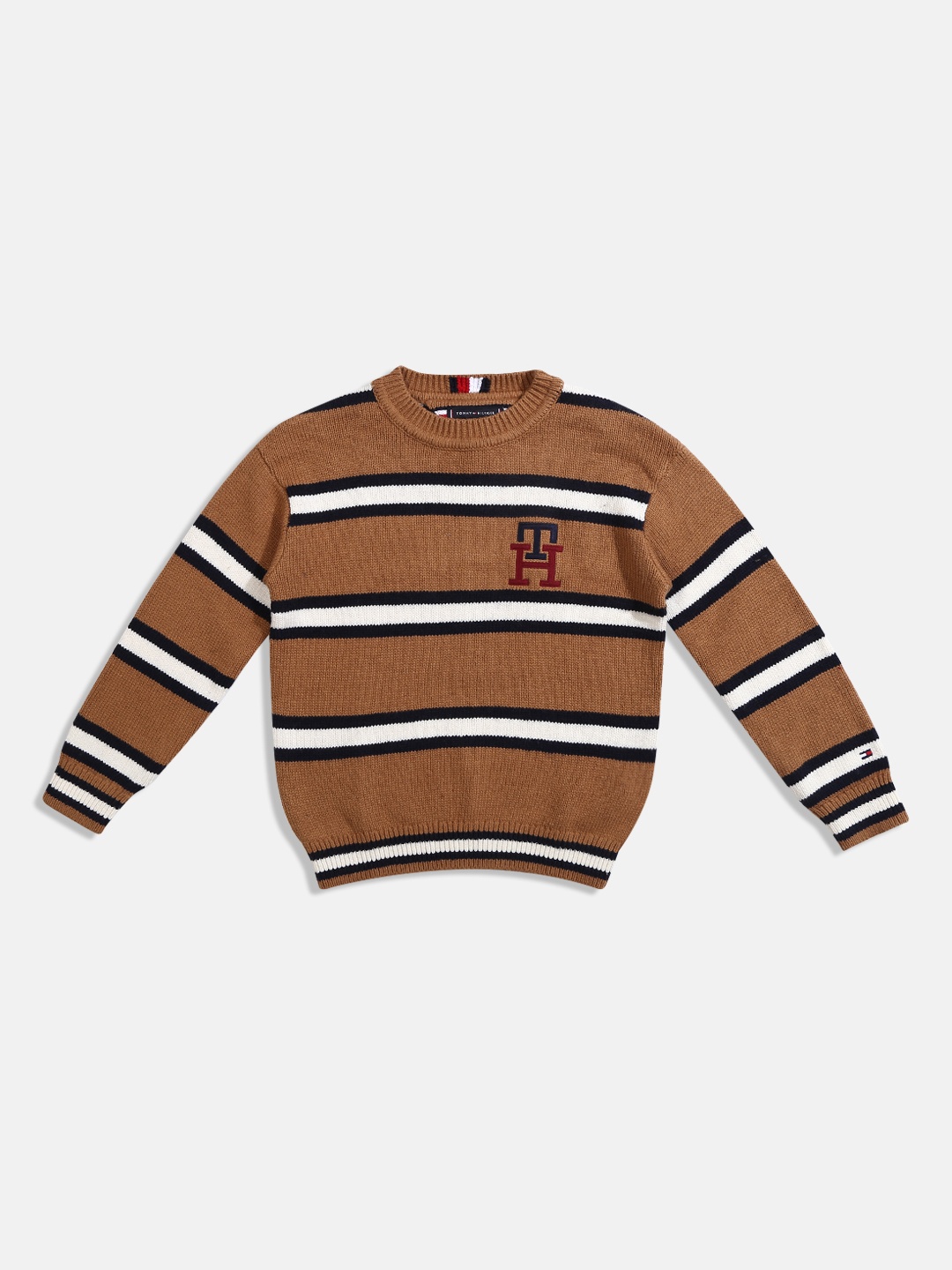 

Tommy Hilfiger Boys Striped Pullover, Khaki