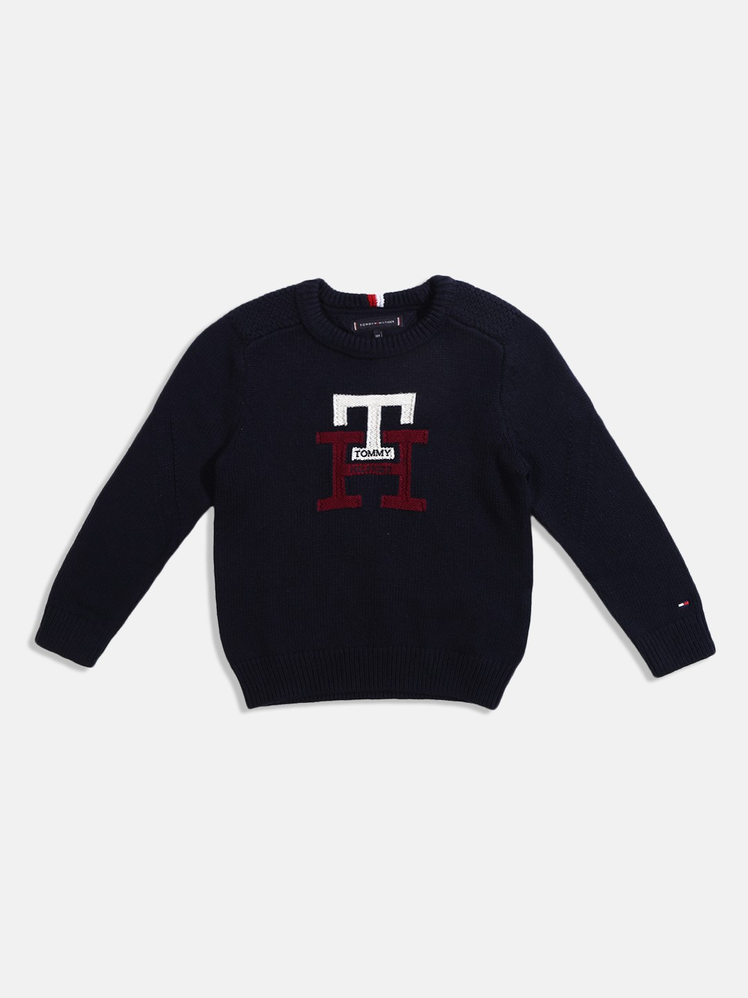 

Tommy Hilfiger Boys Brand Logo Sweater, Navy blue