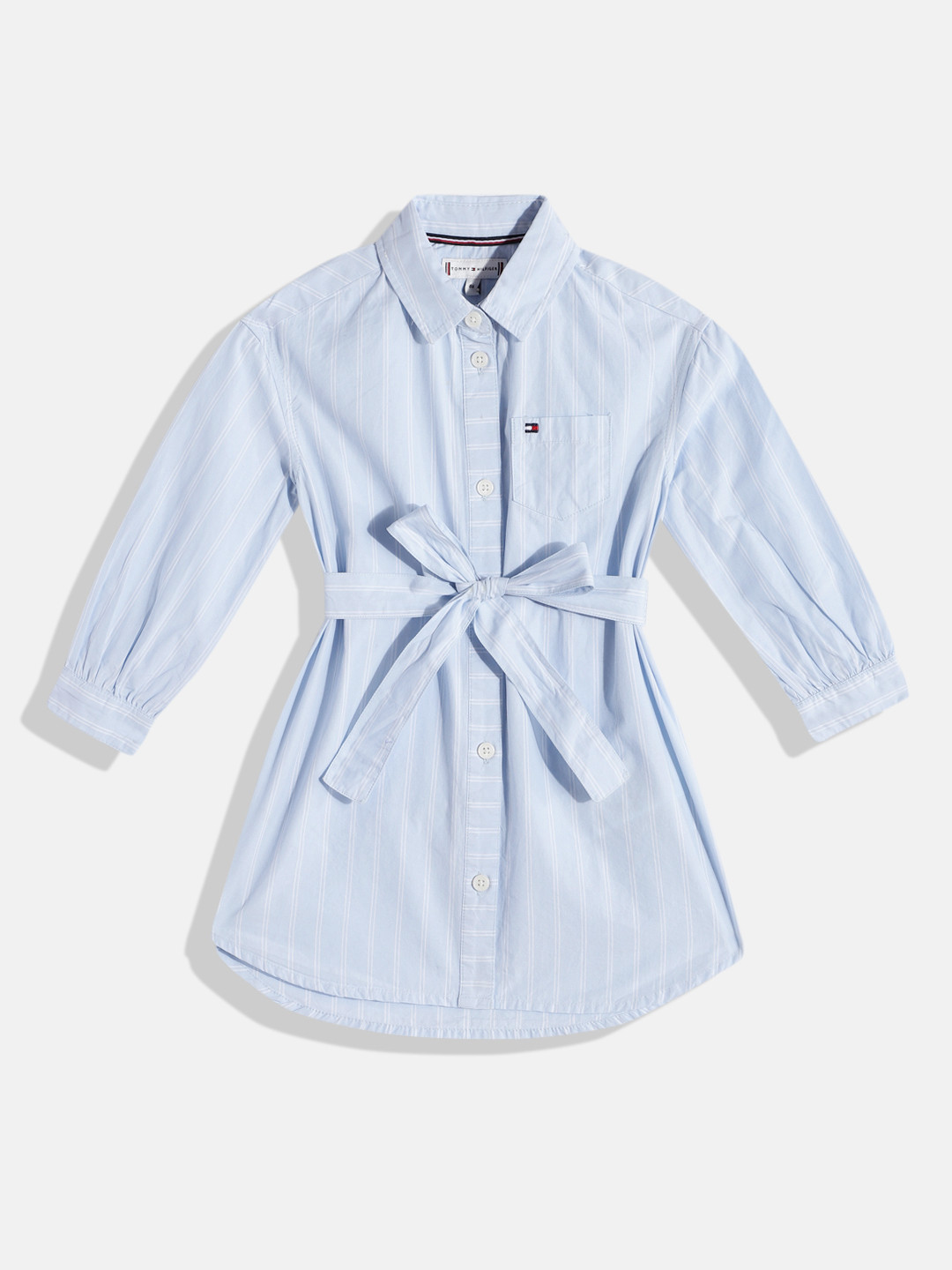 

Tommy Hilfiger Striped Pure Cotton Shirt Dress, Blue
