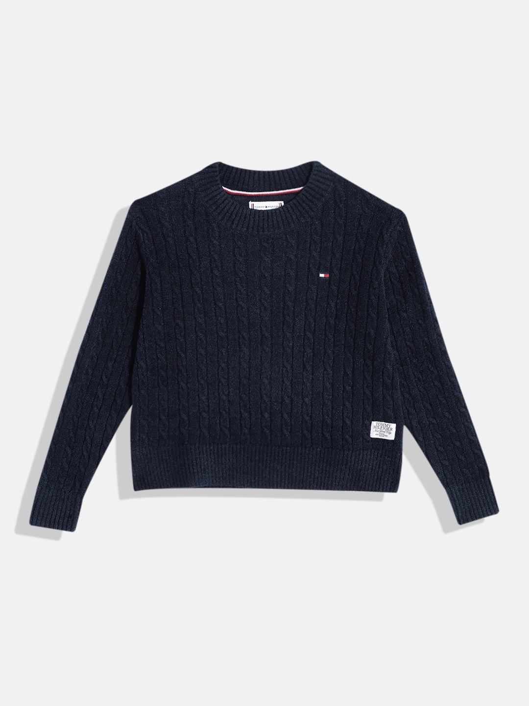 

Tommy Hilfiger Girls Cable Knit Pullover, Navy blue