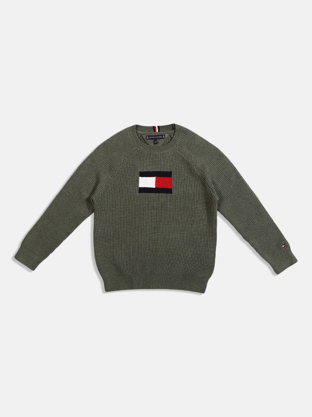 

Tommy Hilfiger Boys Brand Logo Pullover, Green