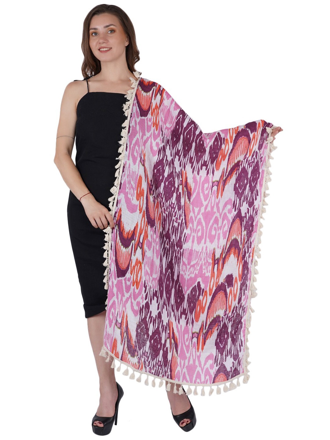 

Style Shoes Women Purple & Pink Printed Stole