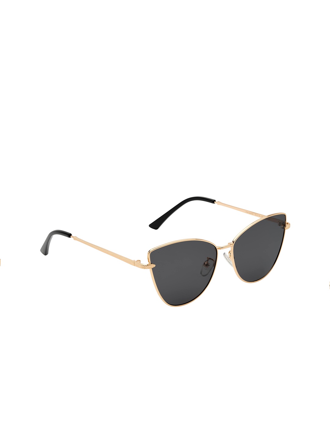 

FEMINA FLAUNT Women Grey Lens & Gold-Toned Cateye Sunglasses with UV Protected Lens
