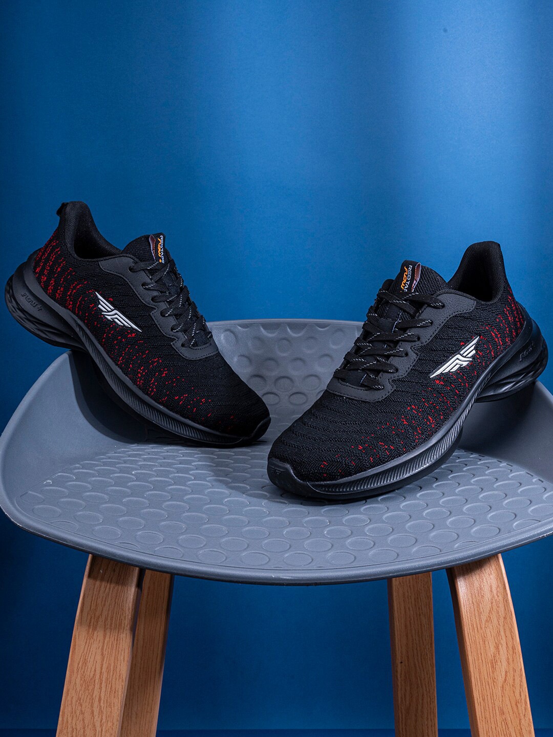 

Red Tape Men Black Textile Walking Shoes