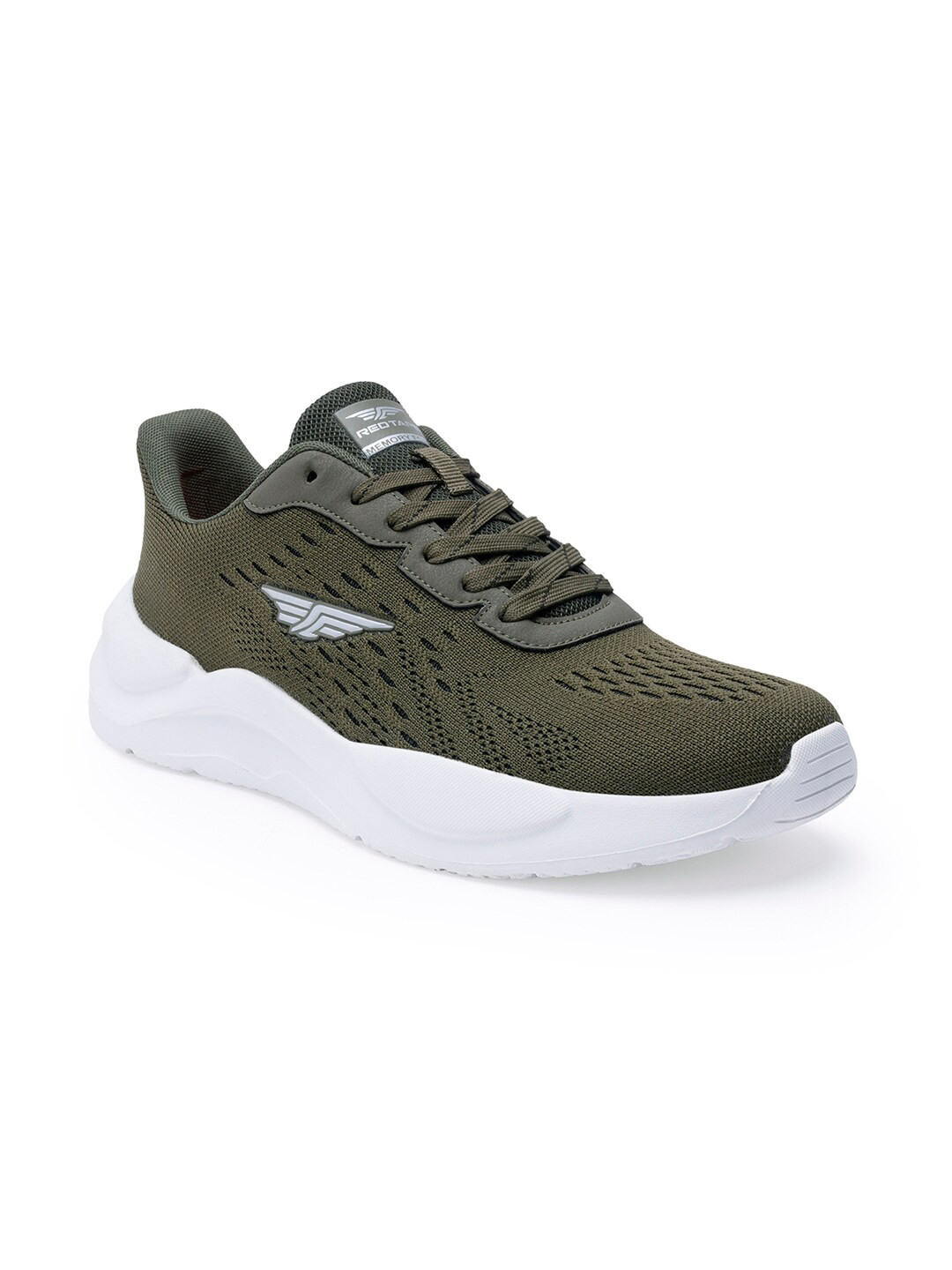 

Red Tape Men Olive Green Textile Walking Shoes