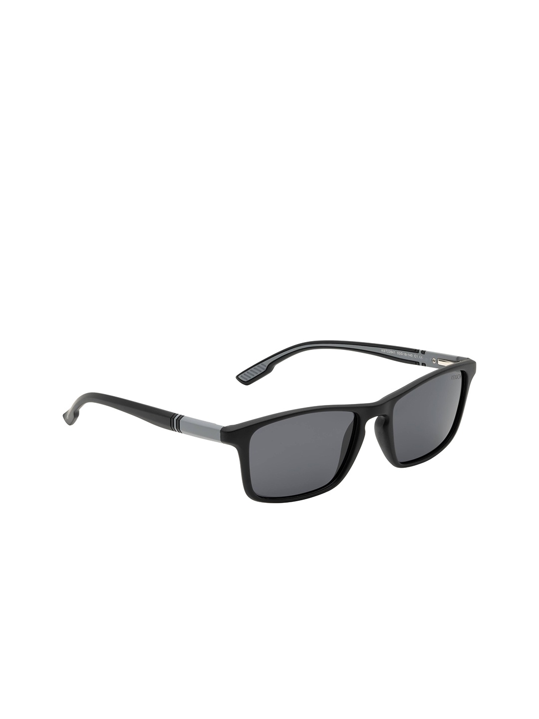 

KOSCH ELEMENTE Men Grey Lens & Black Sports Sunglasses with Polarised Lens