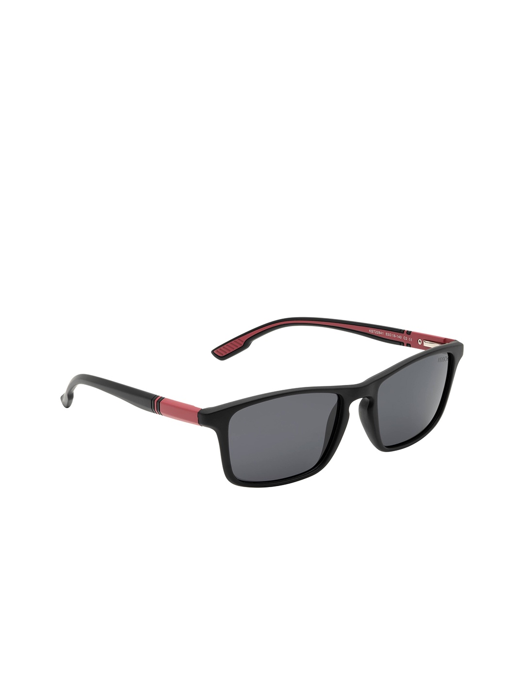 

KOSCH ELEMENTE Men Grey Lens & Black Sports Sunglasses with Polarised Lens