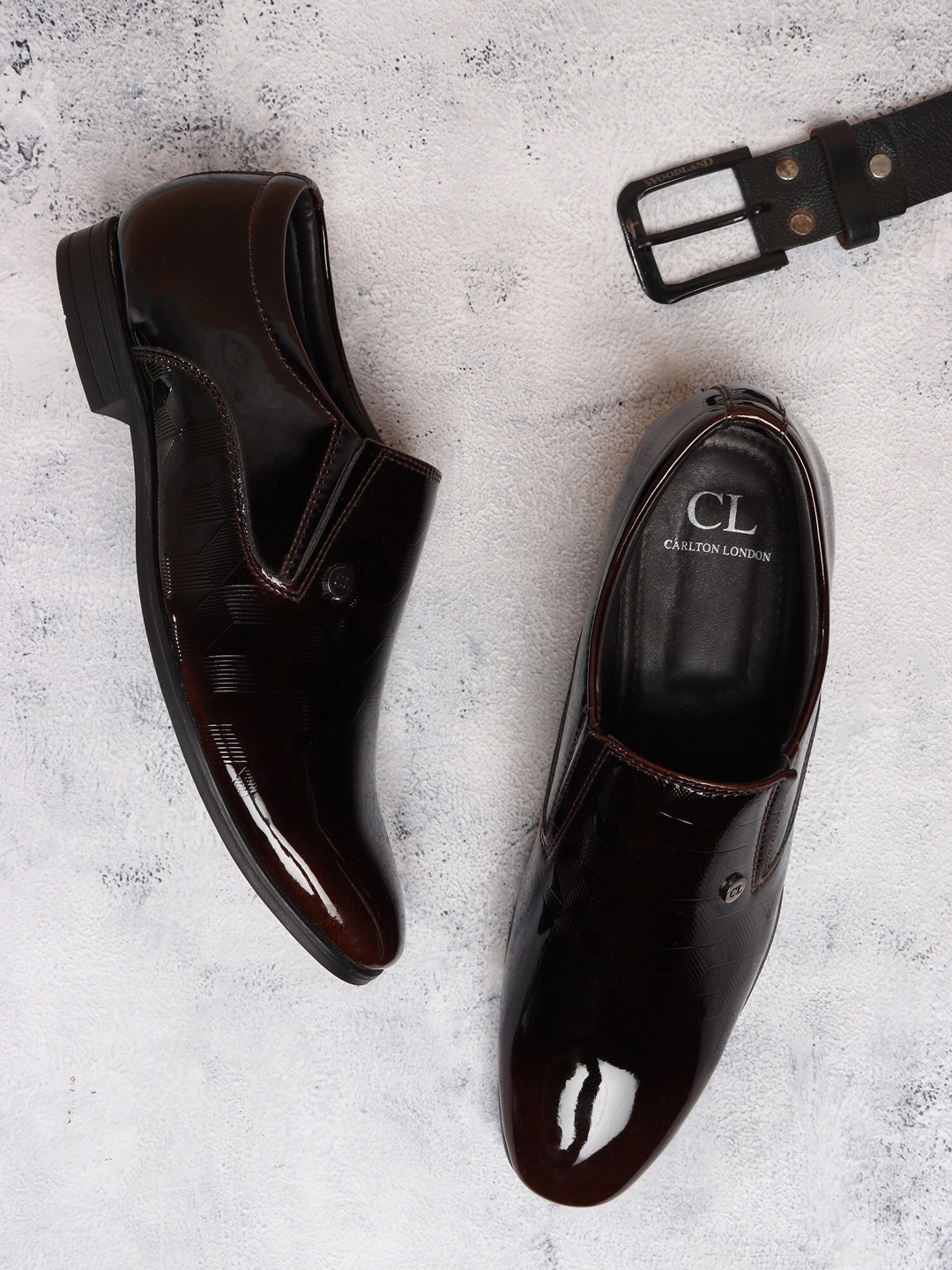 Carlton London Men Black Formal Shoes
