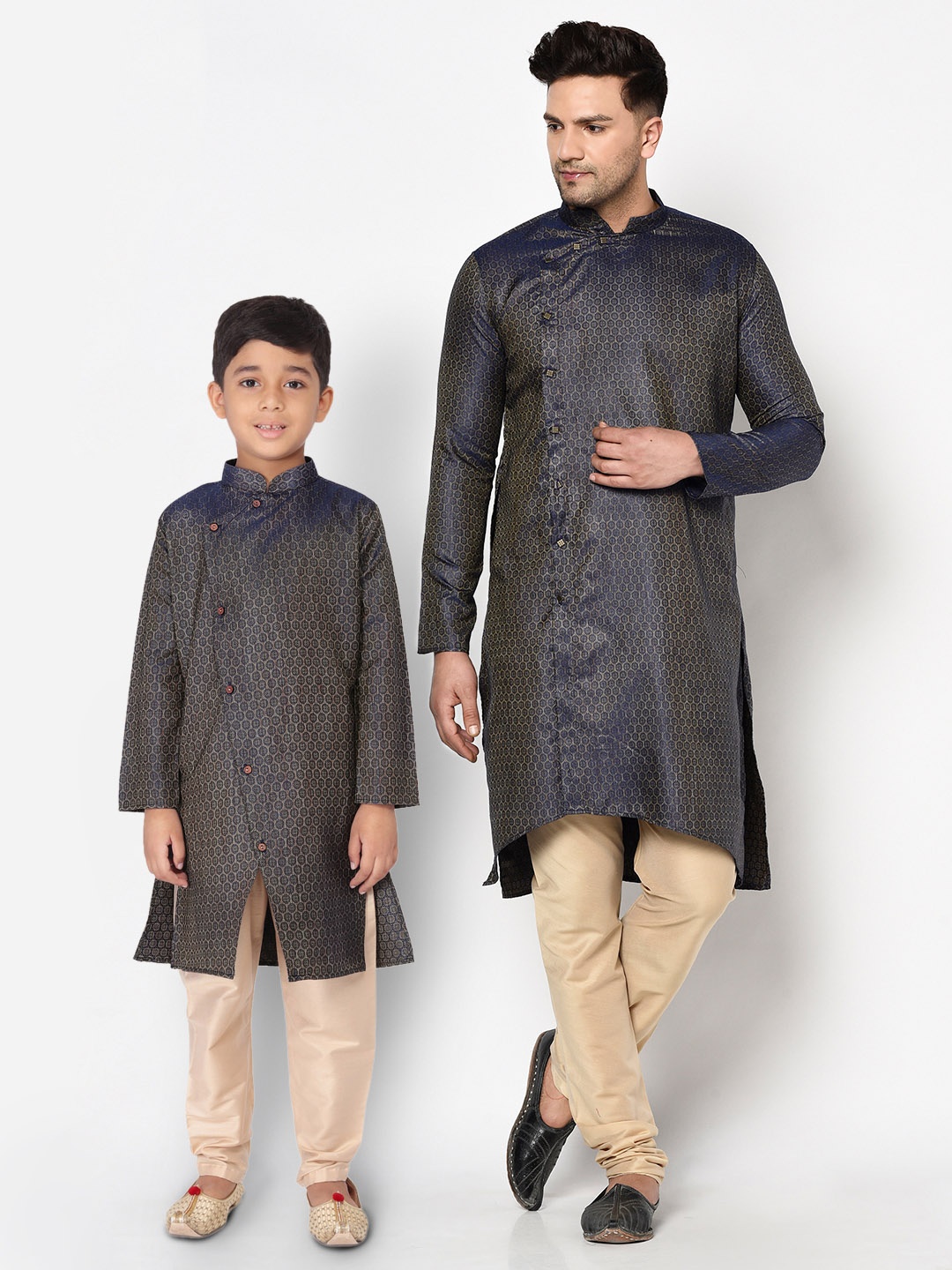 

TABARD Boys Blue Kurta with Churidar