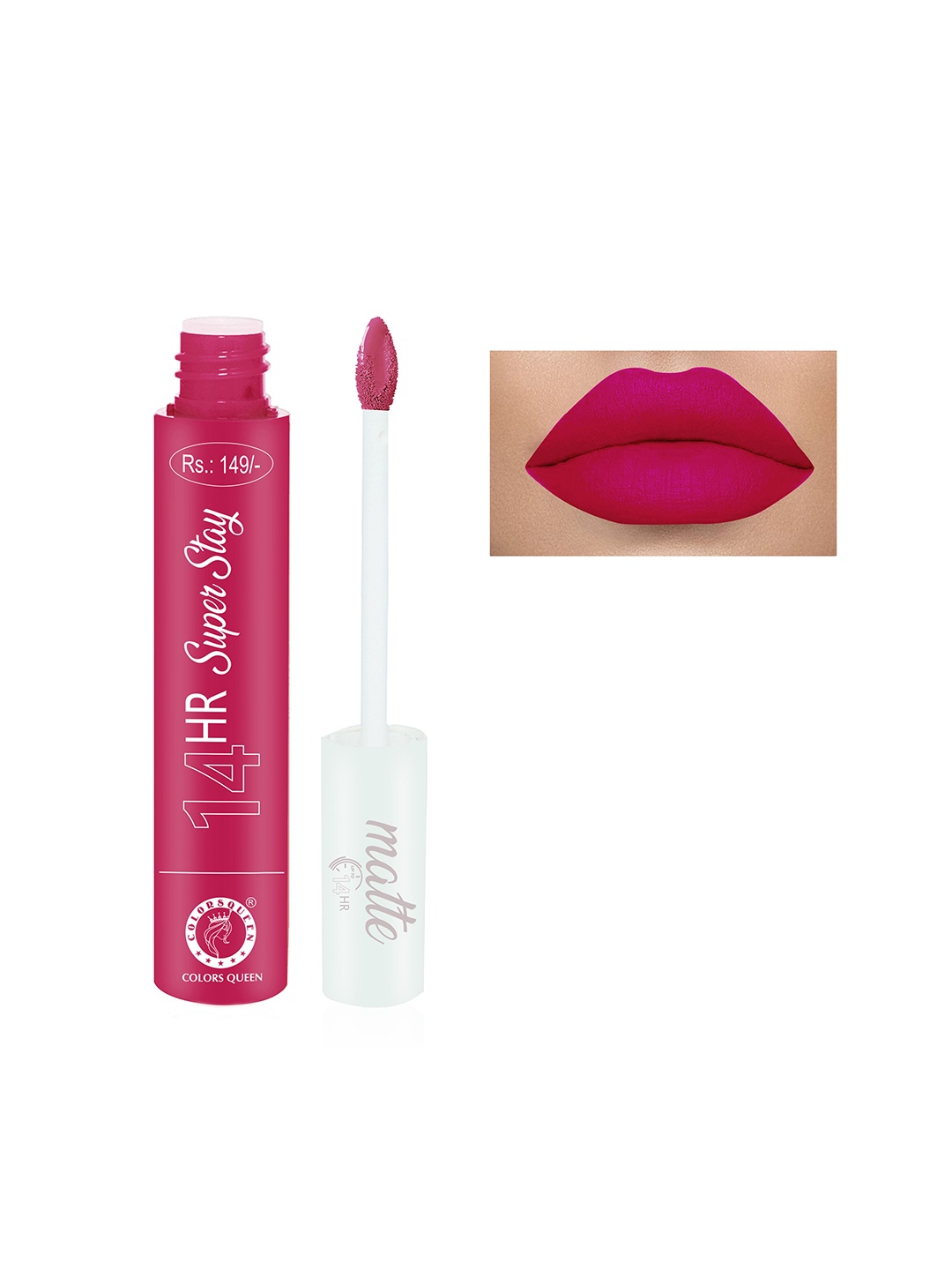 

Colors Queen 14 Hr Super Stay Long Lasting Liquid Matte Lipstick 4g - Pink Berry 06