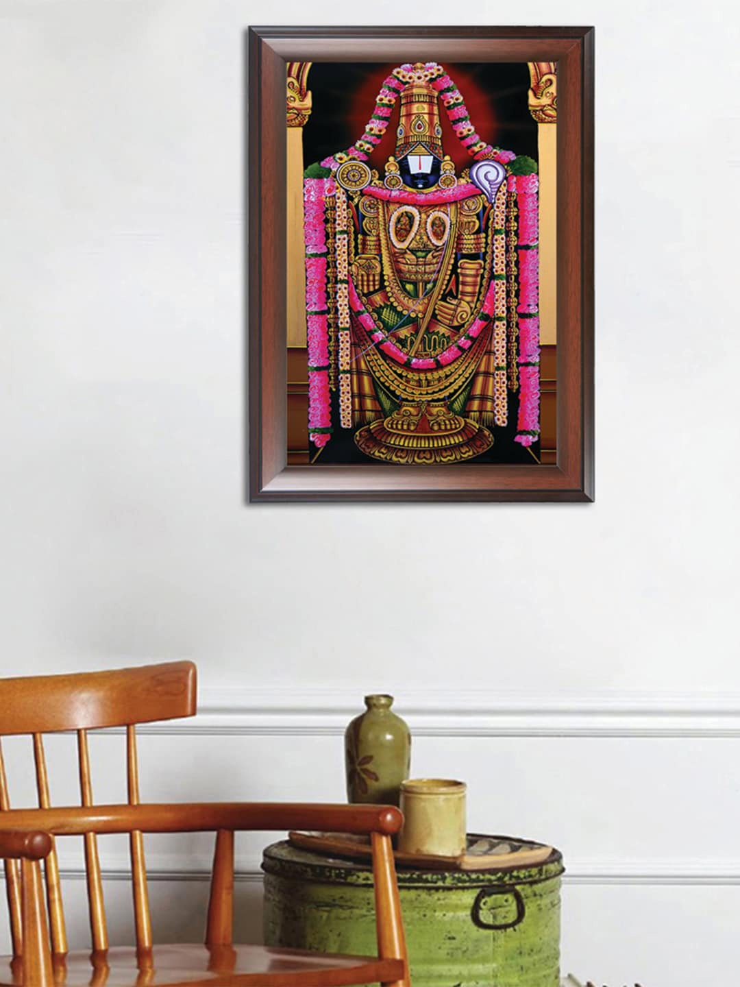 

WENS Religious Multi Lord Venkateswara Wall Art Painting