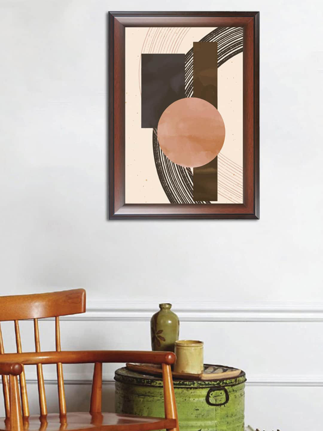 

WENS Brown & Beige Colored Abstract Modern Painting Wall Art