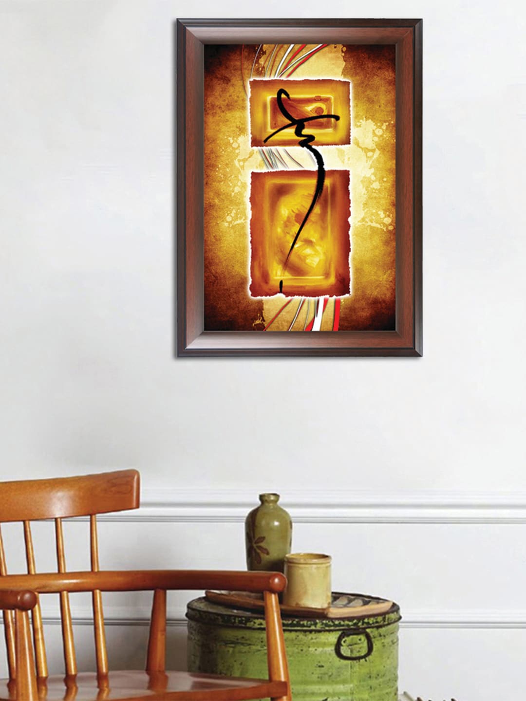 

WENS Brown & Black Modern Figurative Modern Art Wall Painting