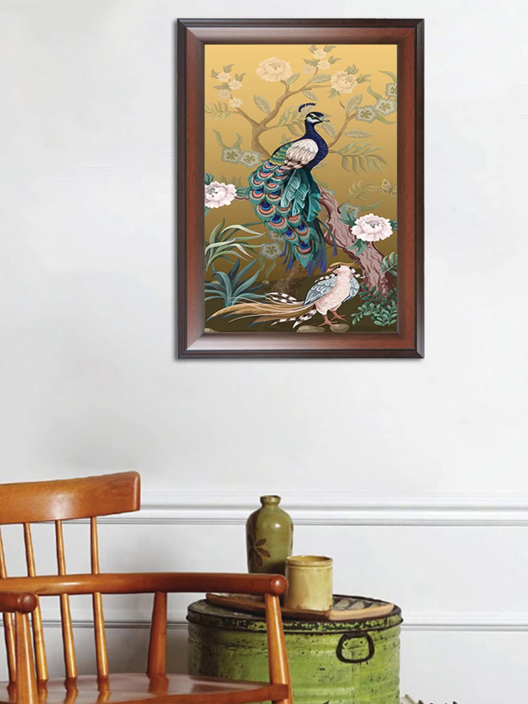 

WENS Multi-Coloured Peacock Painting Wall Art