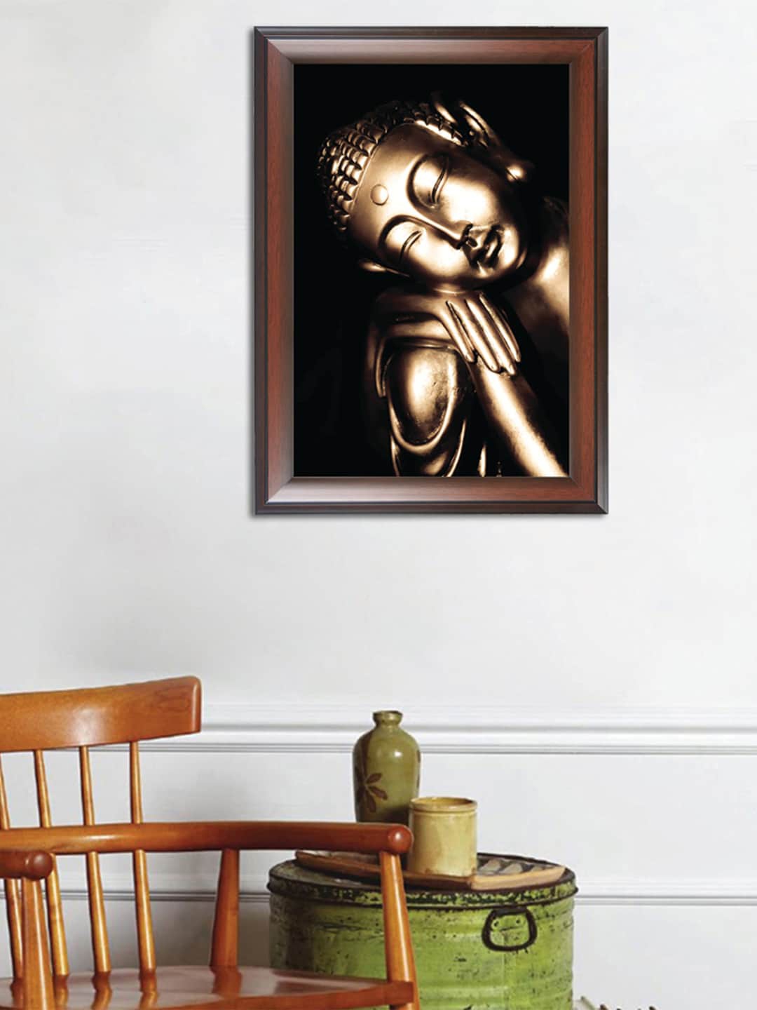 

WENS Brown & Black Lord Gautam Buddha Wall Painting