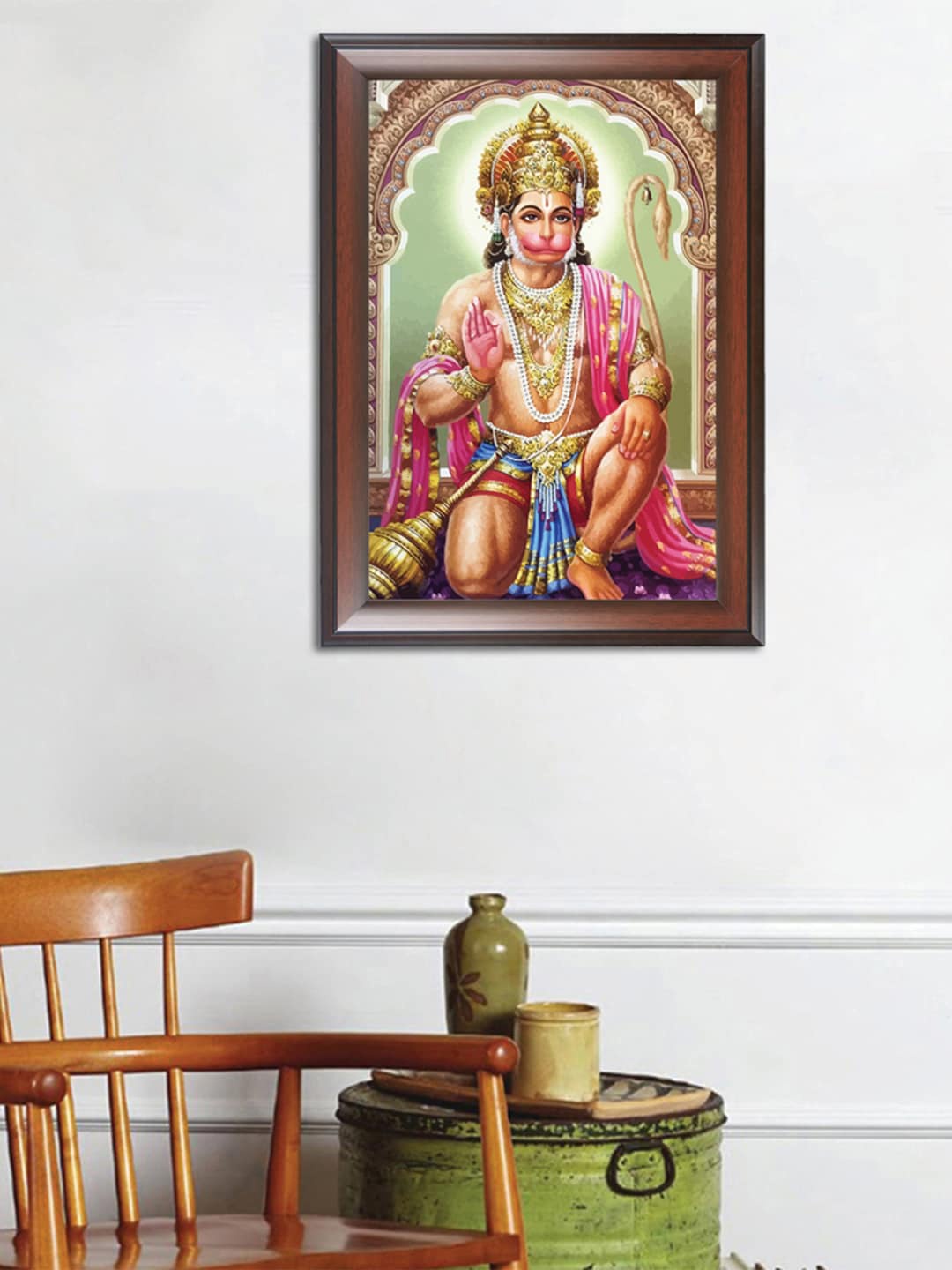 

WENS Beige & Blue Vayu Putra Hanuman Wall Art