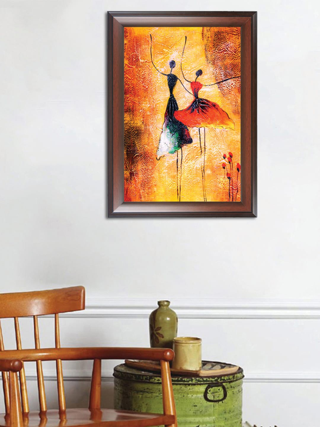 

WENS Adults Yellow & Red Dancing Women Wall Painting