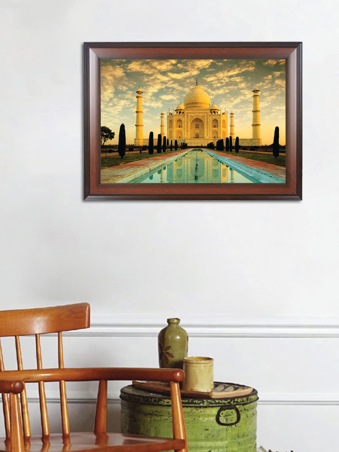 

WENS Multi-Colored Taj Mahal Painting Frame Wall Art
