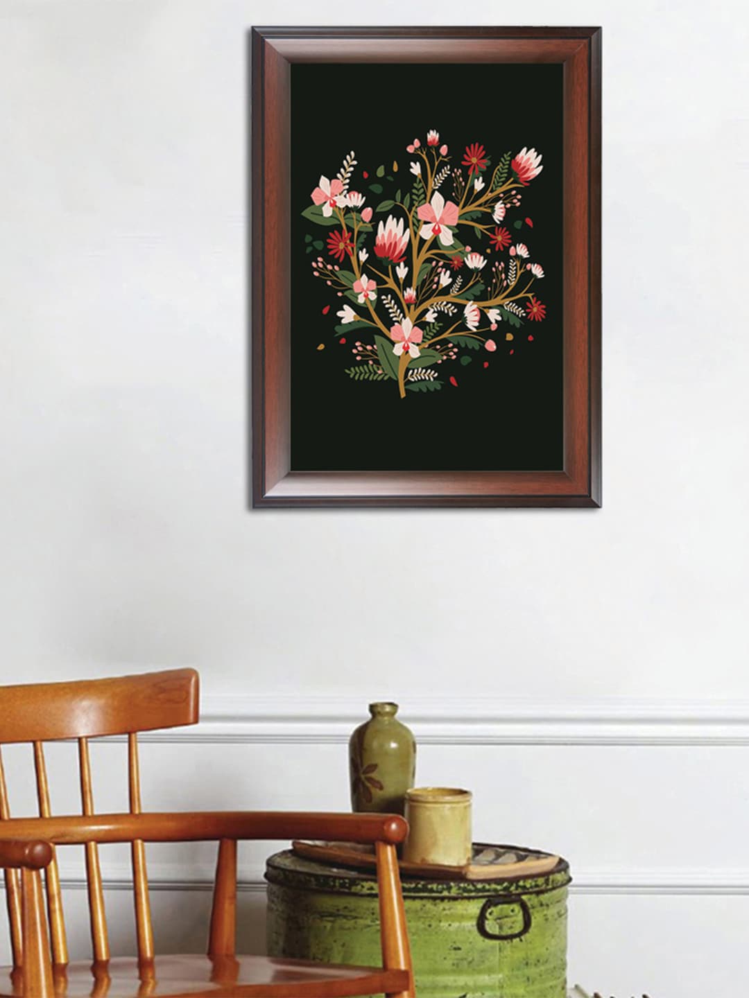 

WENS Black & Pink Floral Wall Art
