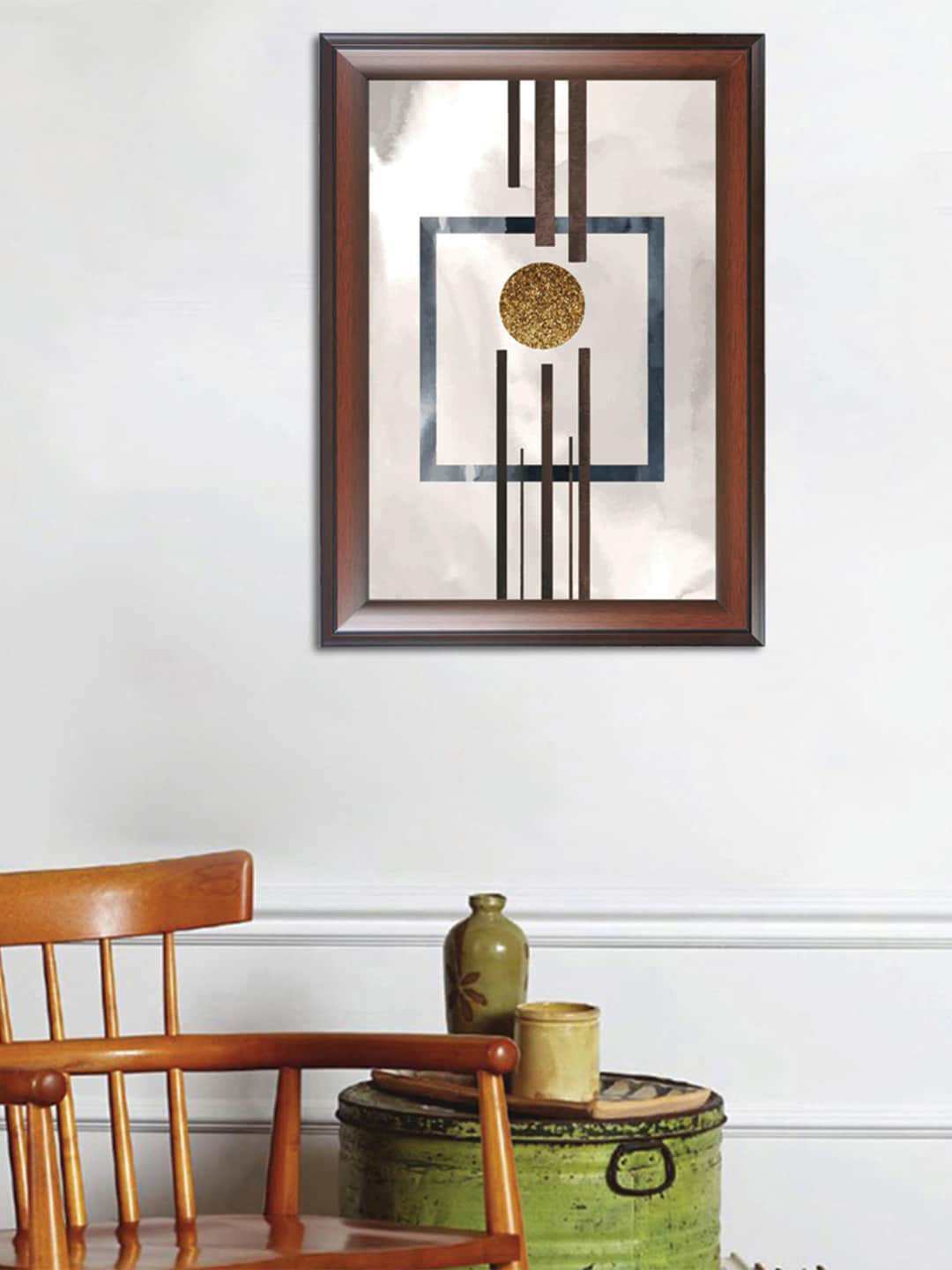 

WENS Grey & Brown Printed Framed MDF Wall Art