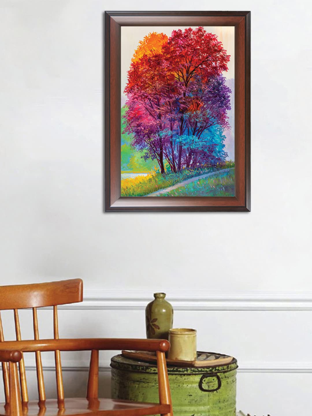 

WENS Blue & Purple Colorful Trees Oil Painting Wall Art