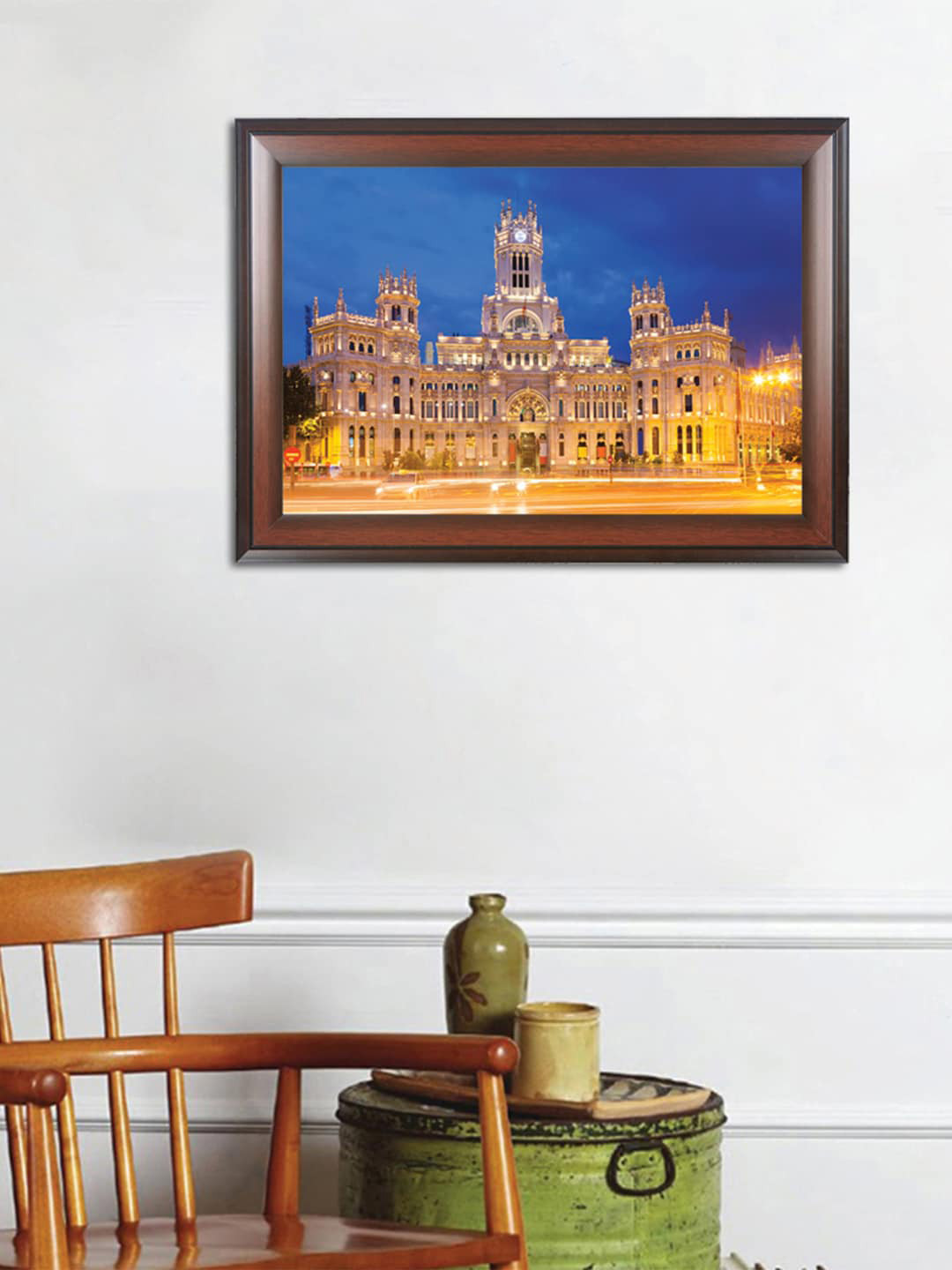 

WENS Yellow & blue Printed Framed Beautiful View Wall Painting