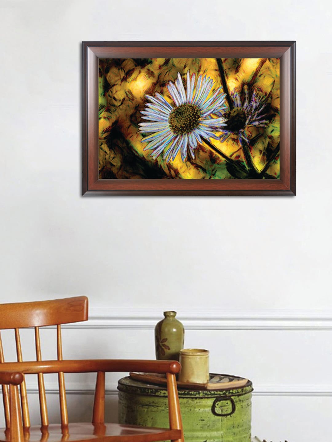 

WENS Blue & Yellow Flower Painting Wall Art