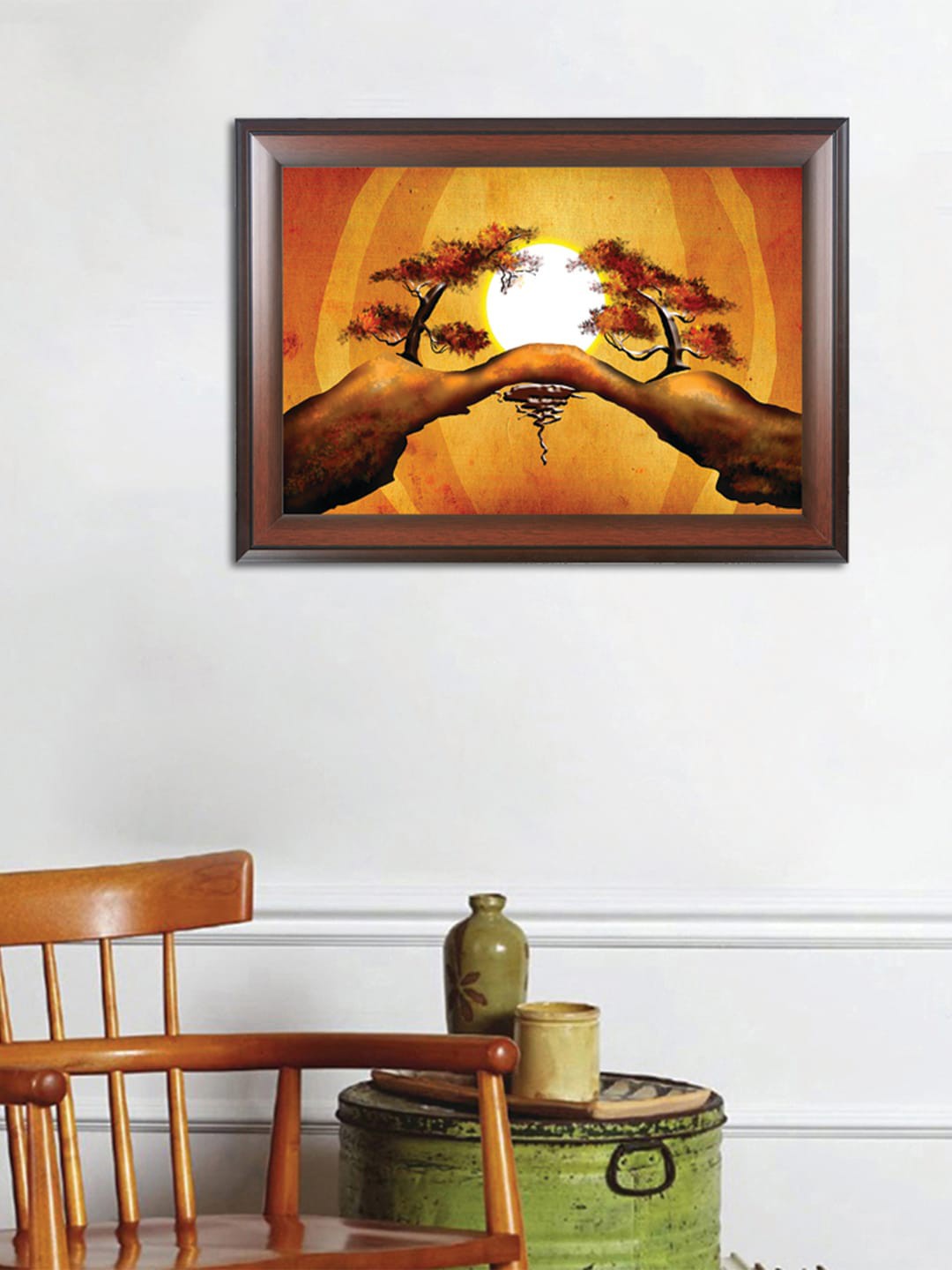 

WENS Multi-Coloured Beautiful Sunrise Painting Wall Art