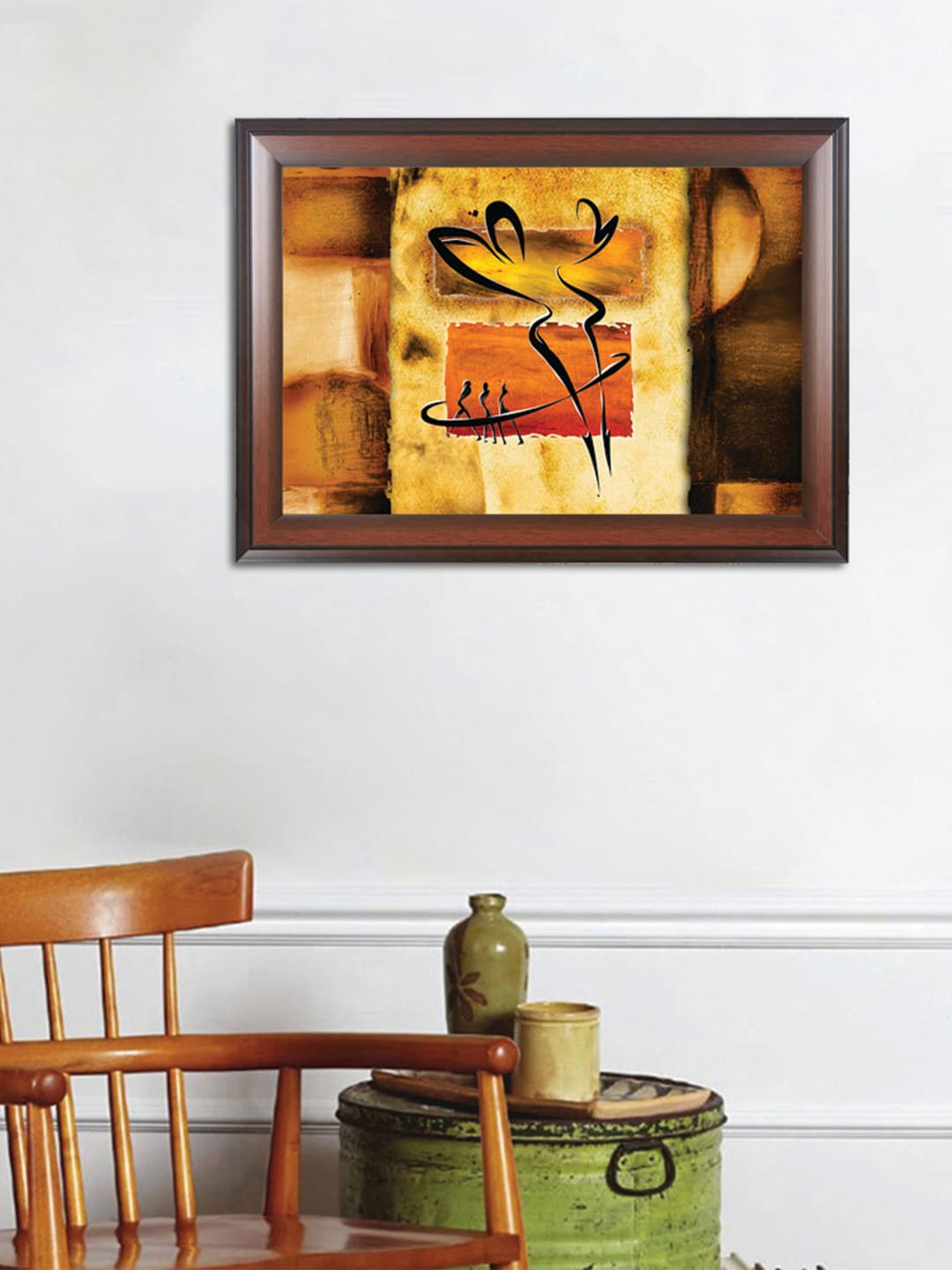 

WENS Multicoloured Figurative Modern Art Wall Painting, Yellow