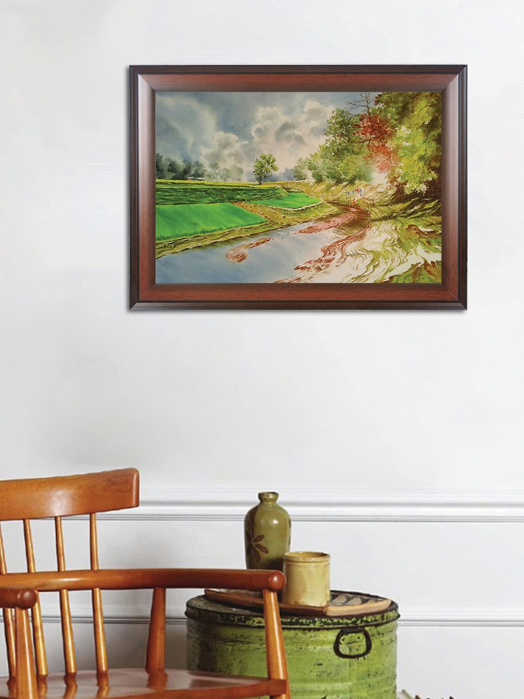 

WENS Green & Blue Printed Landscape Nature Wall Art