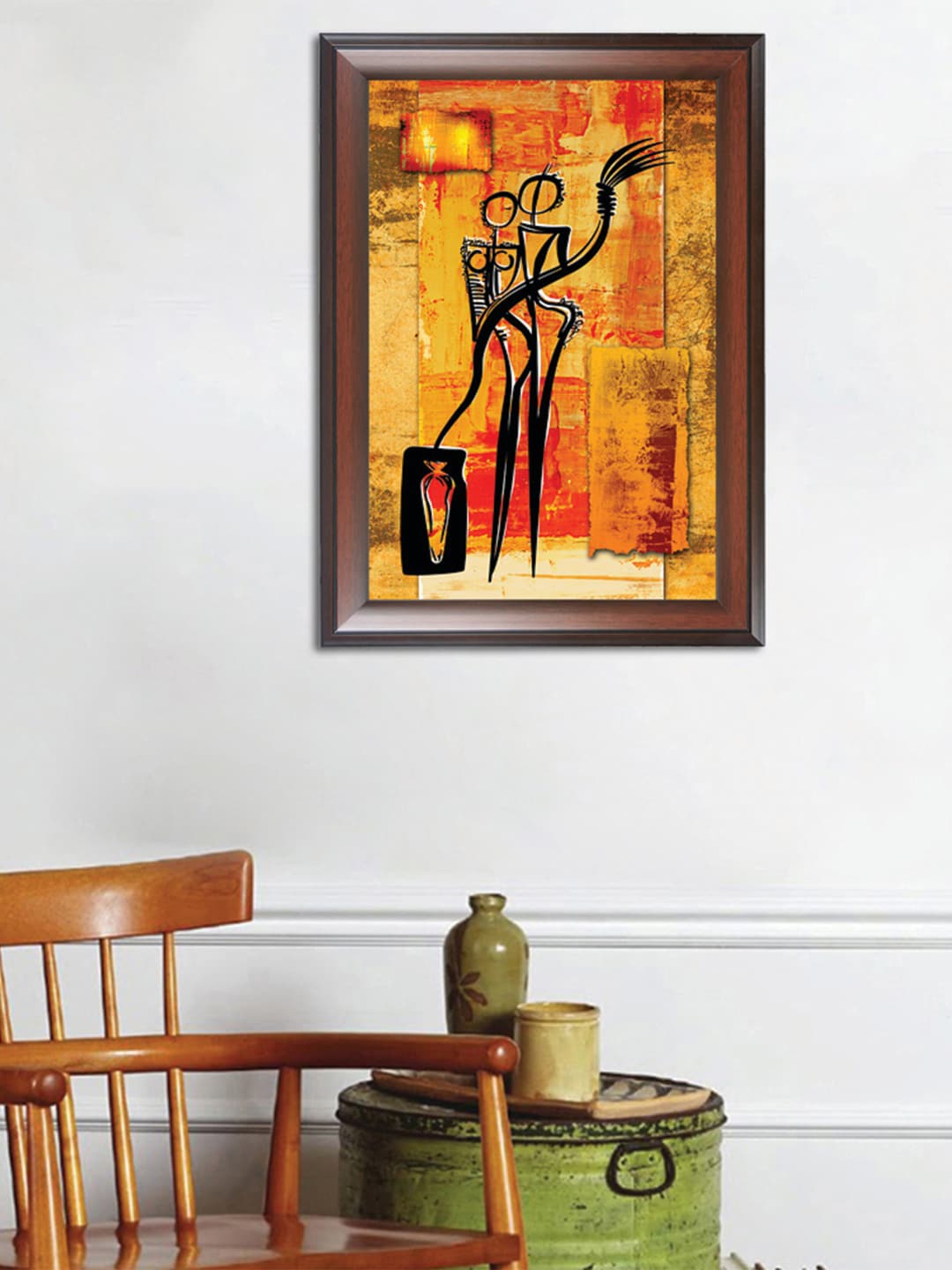 

WENS Black & Yellow Modern Figurative Wall Painting
