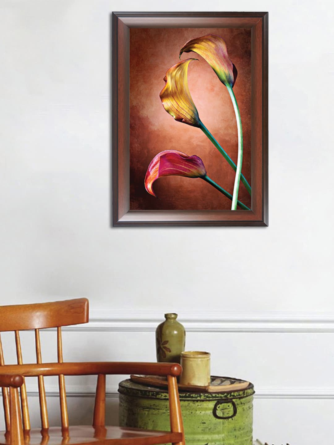

WENS Brown & Yellow Floral Painting Wall Art