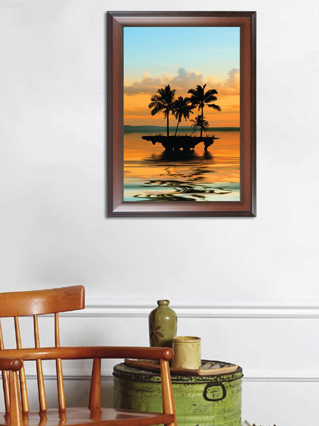 

WENS Blue & Yellow Reflation of Nature Painting Wall Art