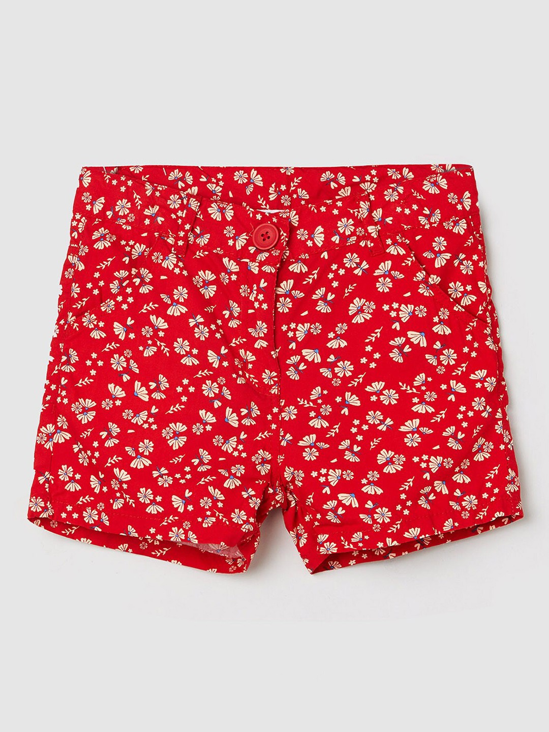 

max Girls Red Printed Shorts
