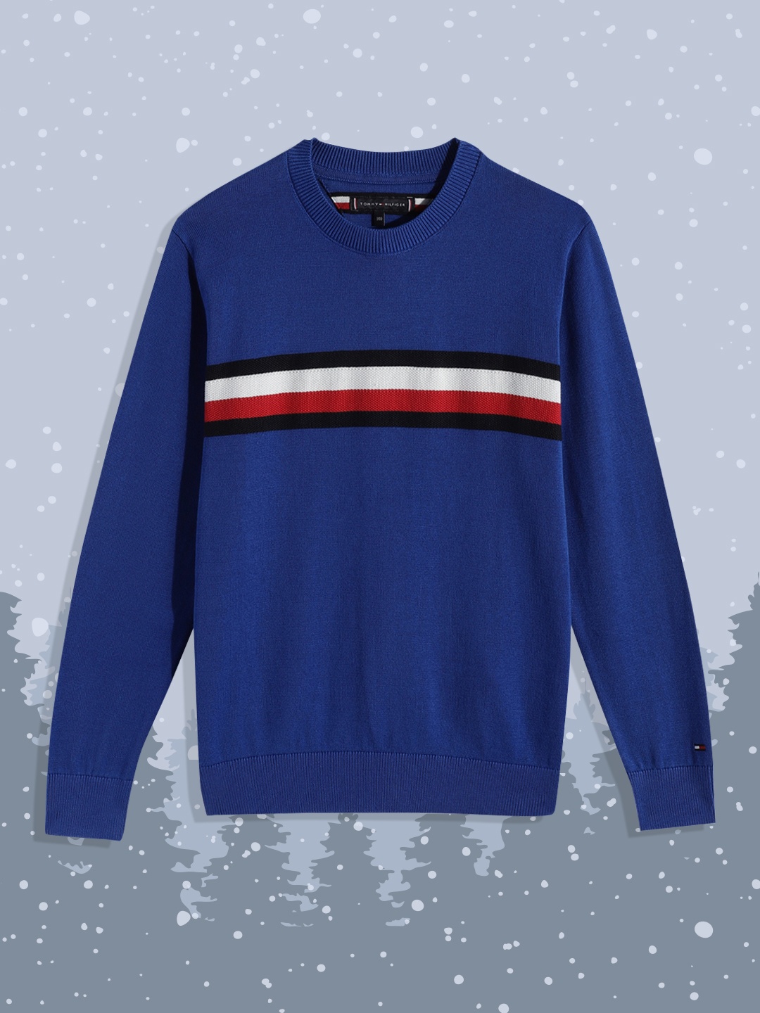 

Tommy Hilfiger Boys Blue Striped Pure Cotton Pullover