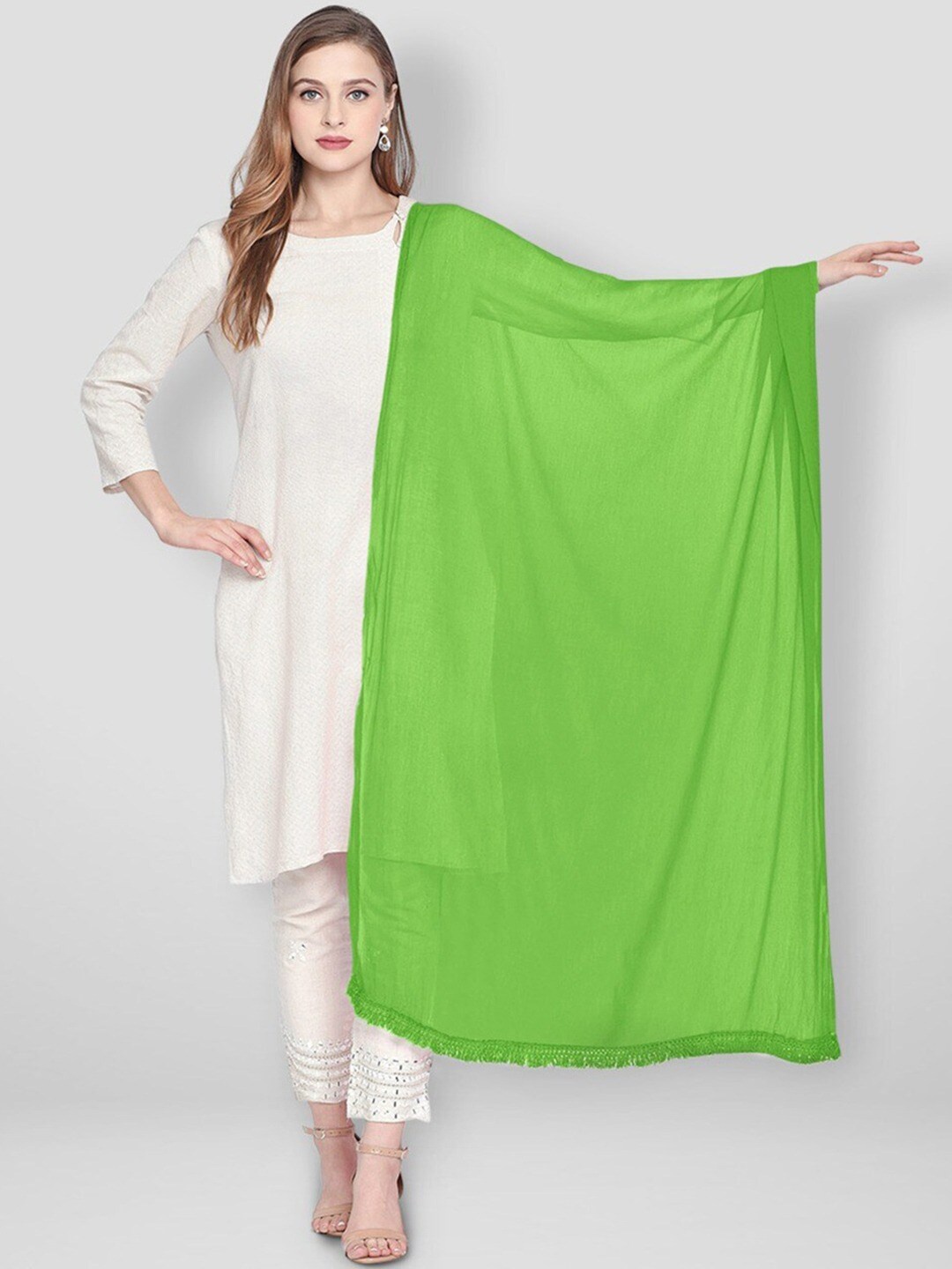 ORUS Women Lime Green Everyday Casual Use Dupatta