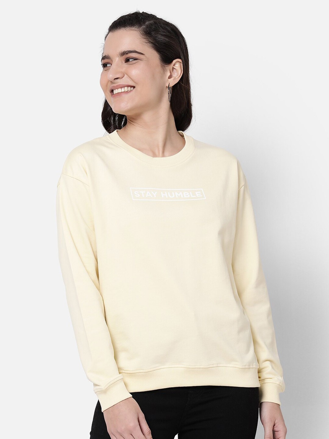 

R&B Women Yellow Sweatshirt