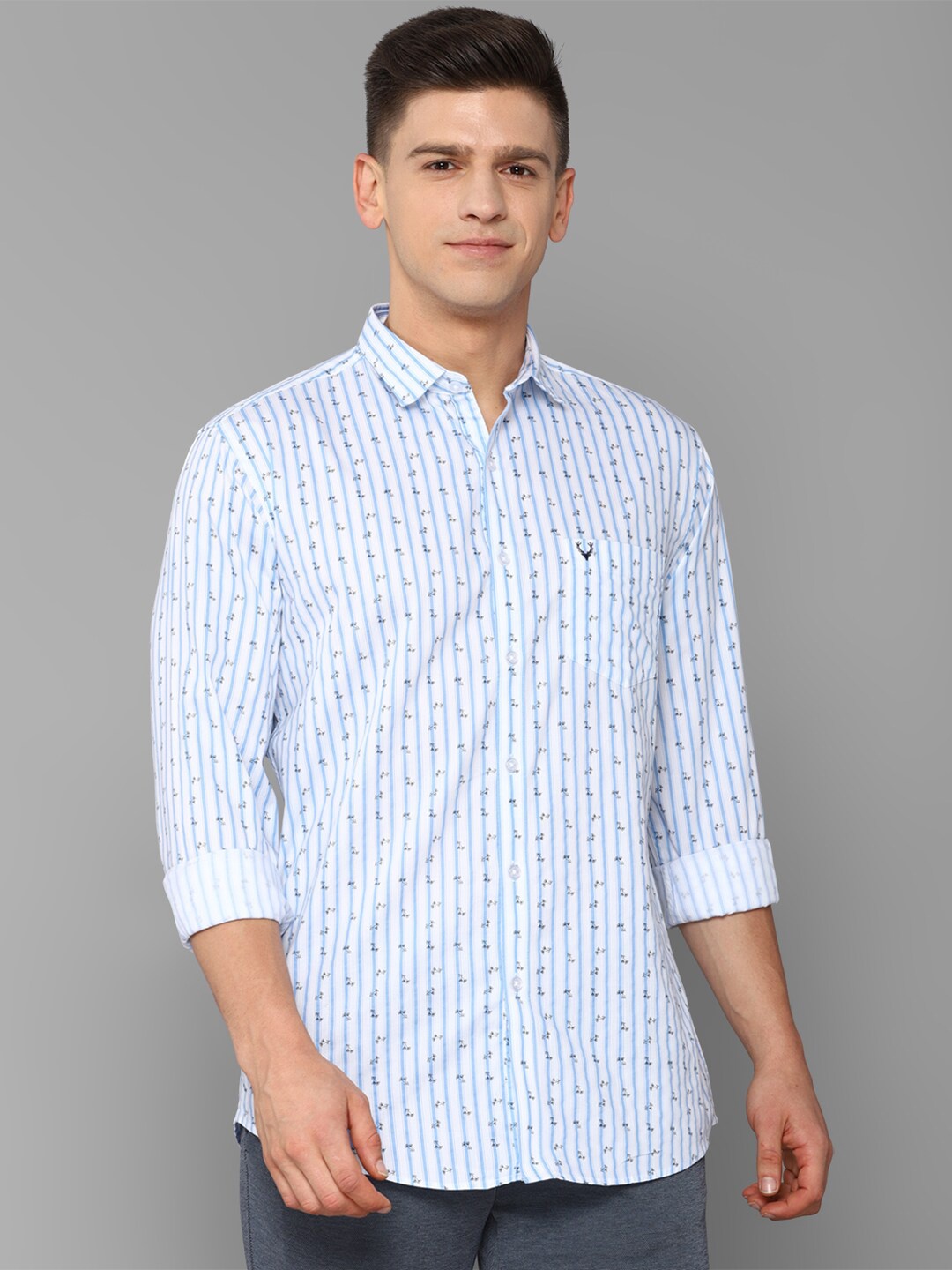 

Allen Solly Men Blue Slim Fit Printed Casual Shirt