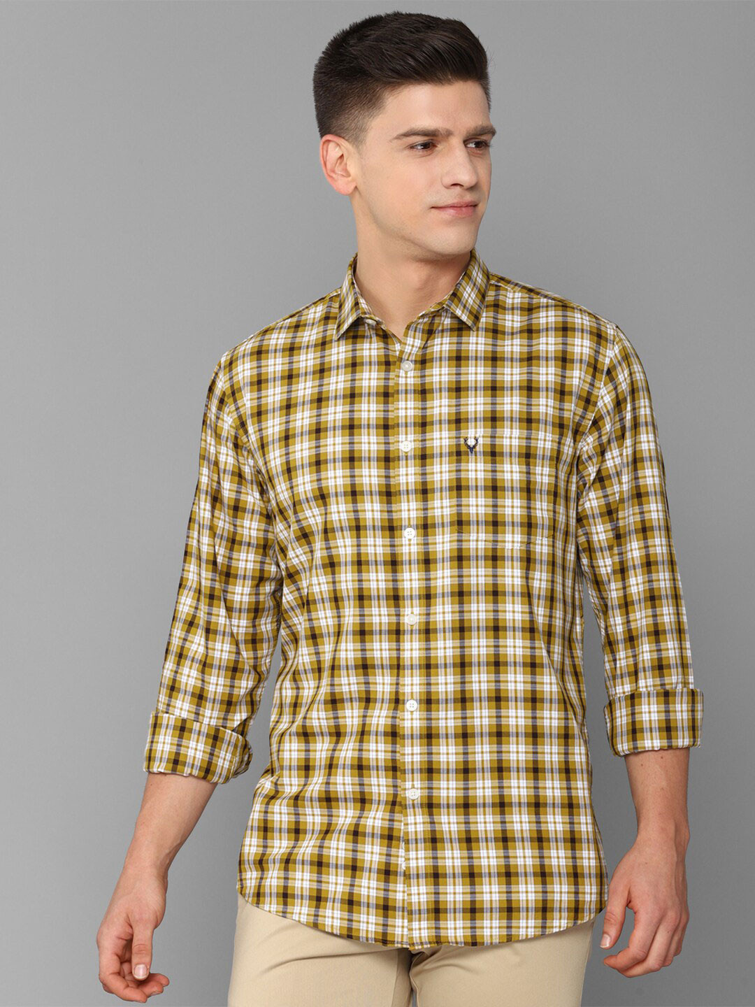 

Allen Solly Men Multicoloured Slim Fit Tartan Checks Checked Casual Shirt, Multi