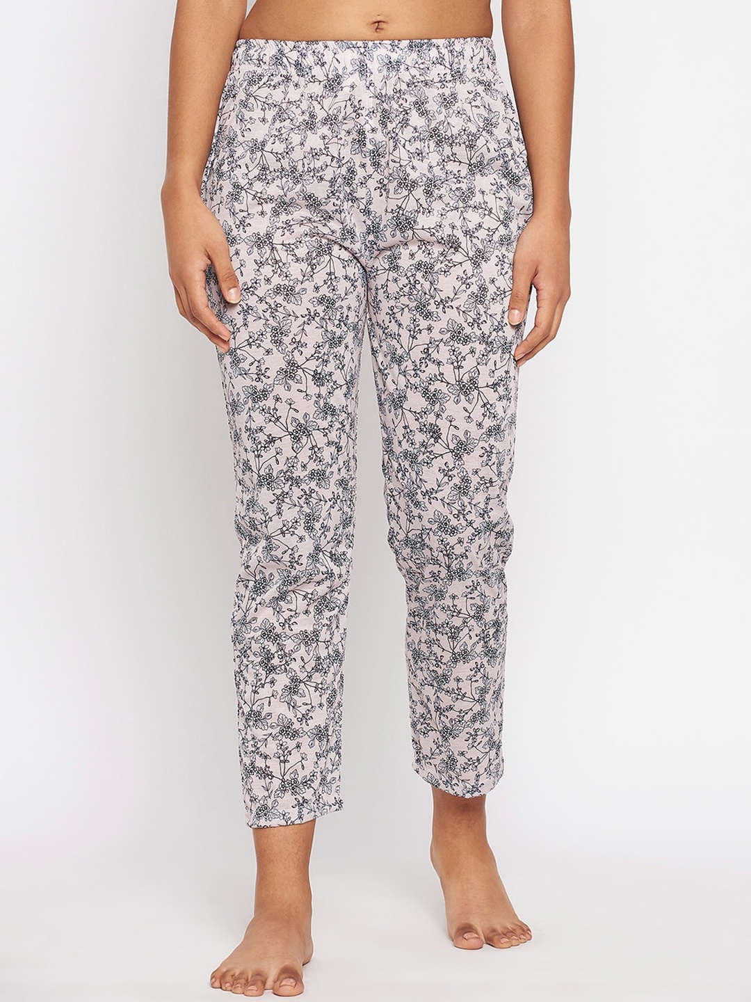 

ALIZA Women Grey Printed Cotton Lounge Pants