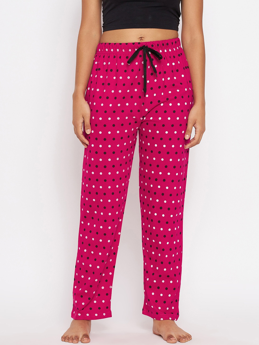 

ALIZA Women Magenta Printed Pure Cotton Lounge Pants