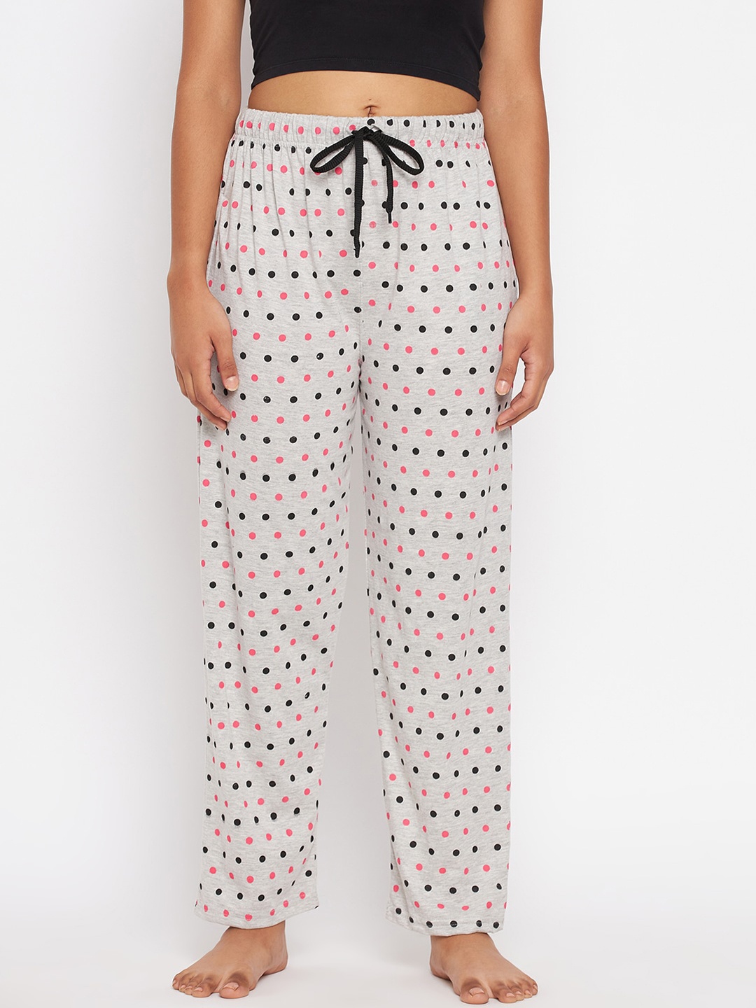 

ALIZA Women Grey Printed Cotton Lounge Pants