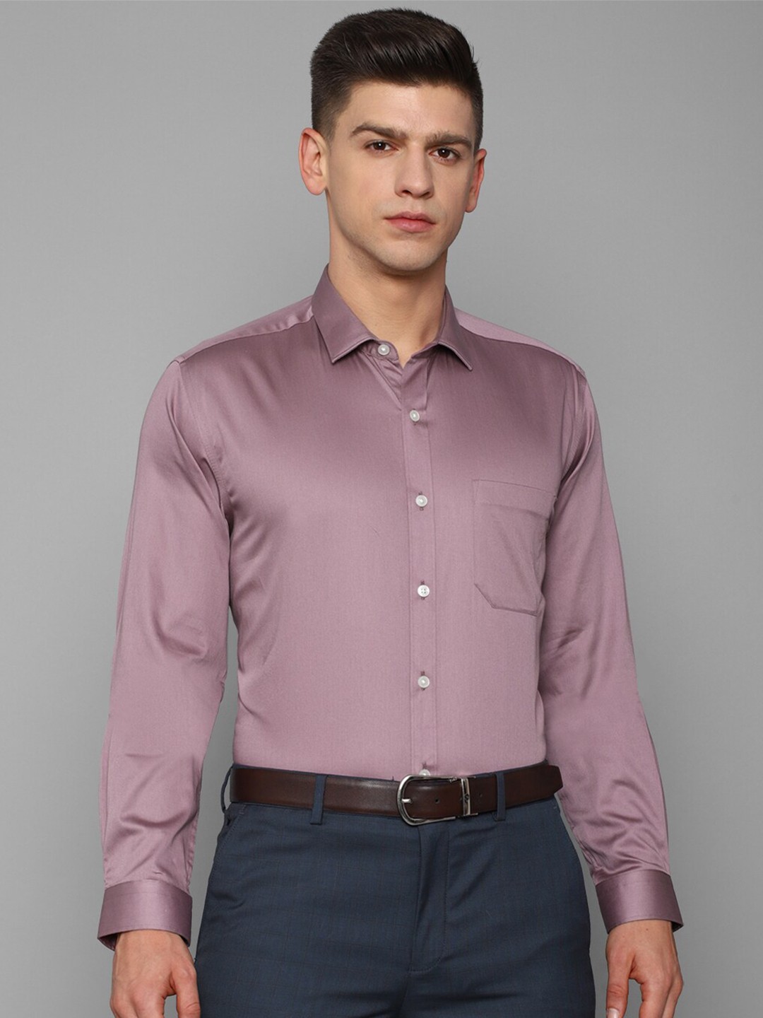 

Louis Philippe Men Purple Slim Fit Formal Shirt