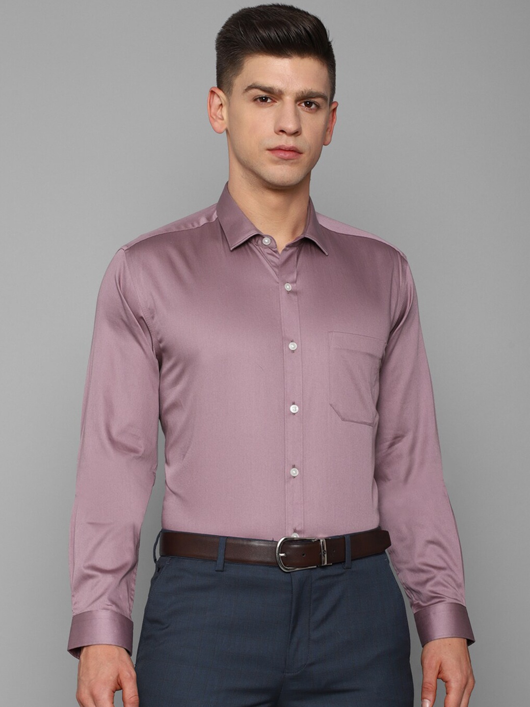 

Louis Philippe Men Purple Slim Fit Formal Shirt