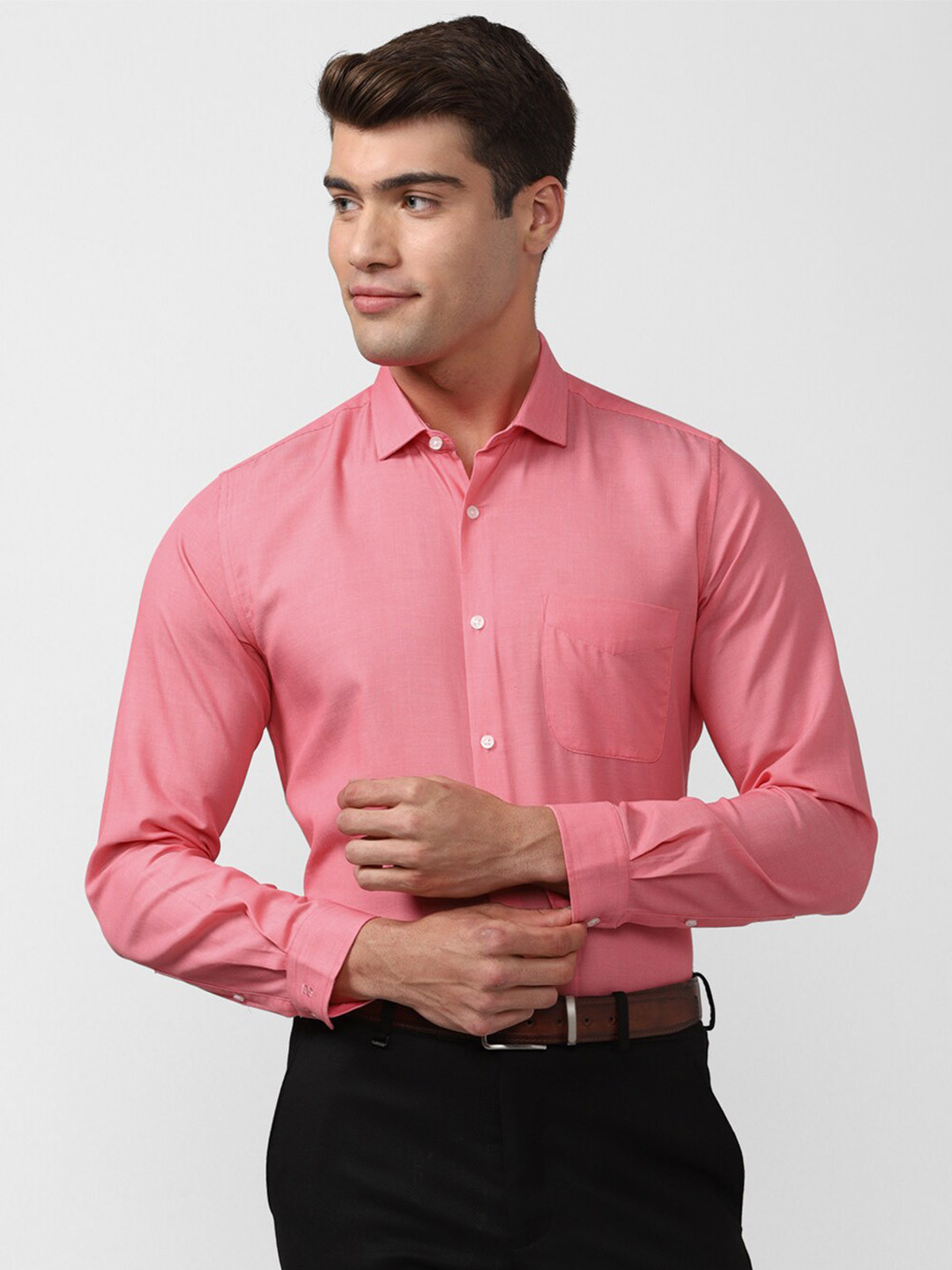 

Peter England Men Pink Formal Shirt