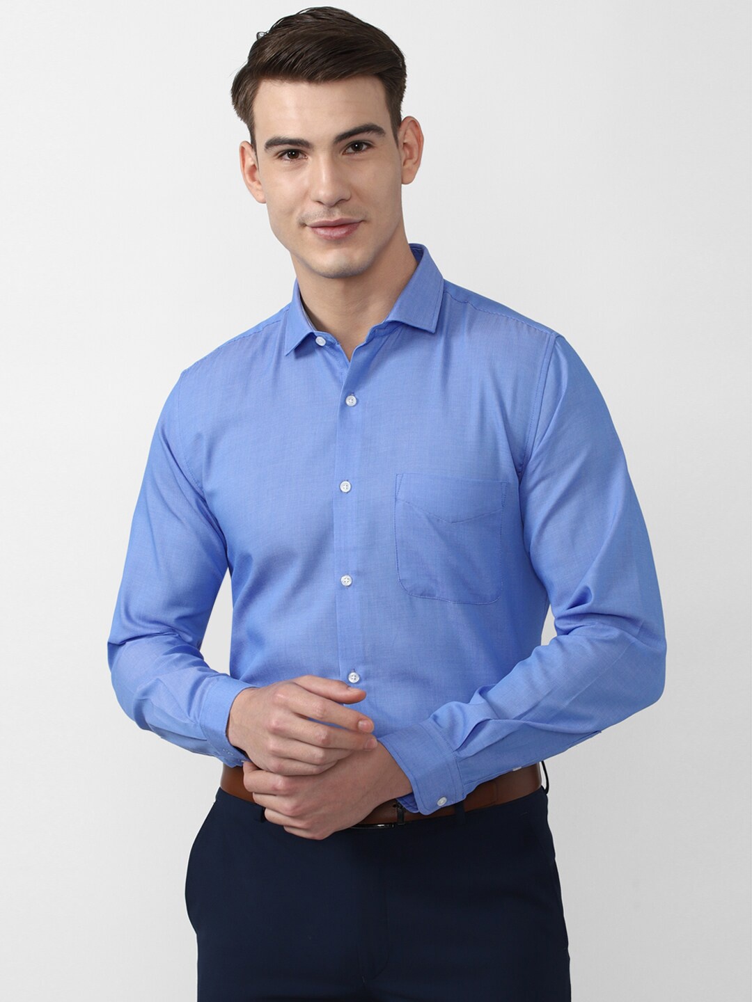 

Peter England Men Blue Slim Fit Formal Shirt